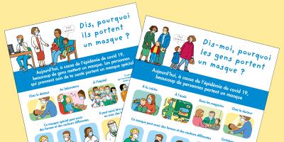 Deux posters et une vidéo pour expliquer le port du masque aux enfants